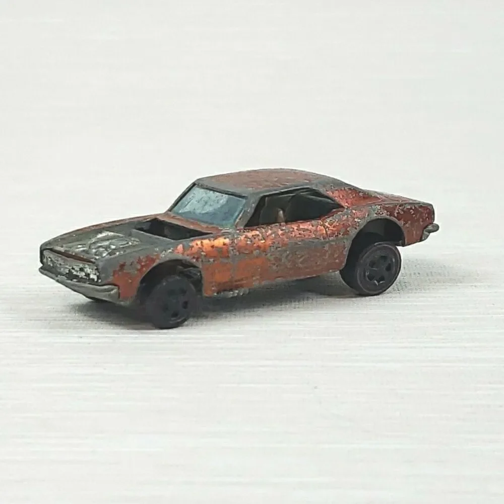 Vintage Hot Wheels Redline Custom Camaro Die Cast Car Hong Kong Mattel Toy Flaws